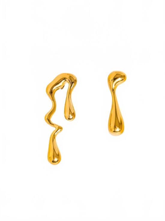 FLANERIE BY MAIQ Jewelry - NEW FLANERIE BY MAIQ women's roma non-tarnish mismatch melted earring in yellow